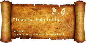Misetics Gabriella névjegykártya